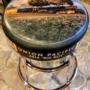Bar stool with Union Pacific Big Boy image