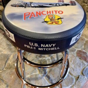 U.S. Navy PBJ-1 Mitchell themed chrome stool
