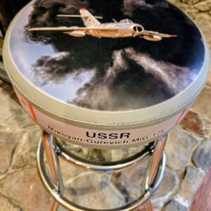 Stool with Soviet MiG-17 aircraft print