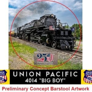 Union Pacific Big Boy steam locomotive on tracks